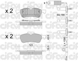 Комплект тормозных колодок, дисковый тормоз CIFAM 822-556-0K