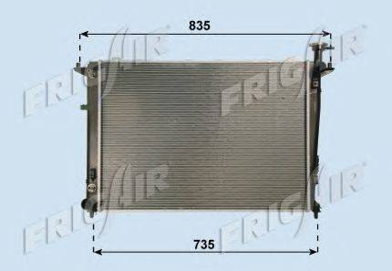 Радиатор, охлаждение двигателя FRIGAIR 0133.3041