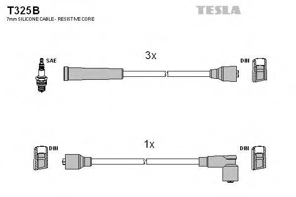 Комплект проводов зажигания TESLA T325B
