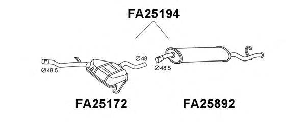 Глушитель выхлопных газов конечный VENEPORTE FA25892