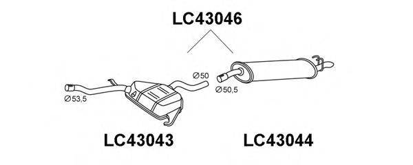 Глушитель выхлопных газов конечный VENEPORTE LC43046