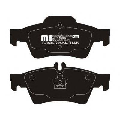 Комплект тормозных колодок, дисковый тормоз MASTER-SPORT 13-0460-7259-2N-SET-MS