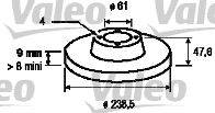 Тормозной диск VALEO 186432