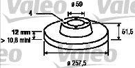 Тормозной диск VALEO 186150