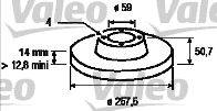 Тормозной диск VALEO 186147