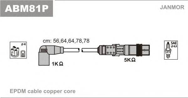 Комплект проводов зажигания JANMOR ABM81P