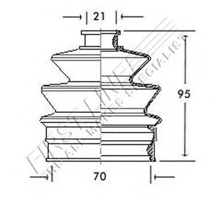 Пыльник, приводной вал FIRST LINE FCB2010