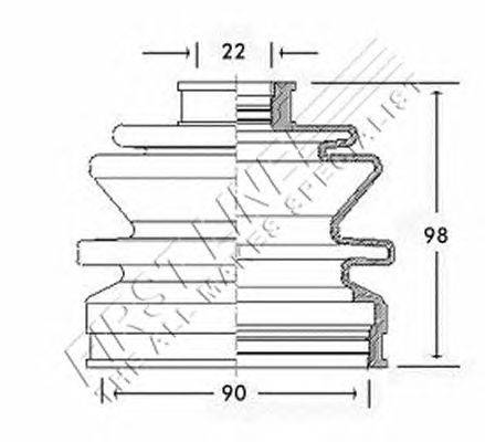 Пыльник, приводной вал FIRST LINE FCB2242
