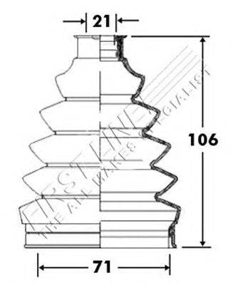 Пыльник, приводной вал FIRST LINE FCB2365