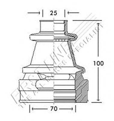 Пыльник, приводной вал FIRST LINE FCB2772
