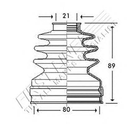 Пыльник, приводной вал FIRST LINE FCB2787