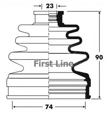 Пыльник, приводной вал FIRST LINE FCB2839