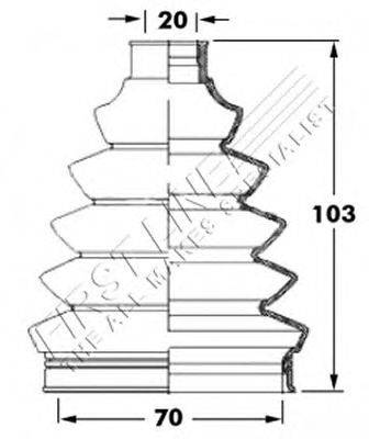 Пыльник, приводной вал FIRST LINE FCB6047