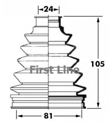 Пыльник, приводной вал FIRST LINE FCB6058