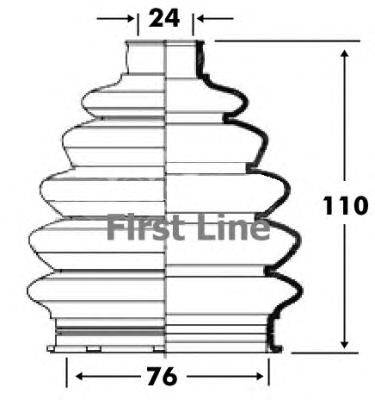 Пыльник, приводной вал FIRST LINE FCB6081