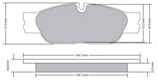 Комплект тормозных колодок, дисковый тормоз FREMAX FBP-1718