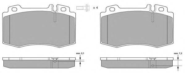 Комплект тормозных колодок, дисковый тормоз FREMAX FBP-1299-01