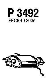 Предглушитель выхлопных газов FENNO P3492