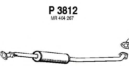 Средний глушитель выхлопных газов FENNO P3812