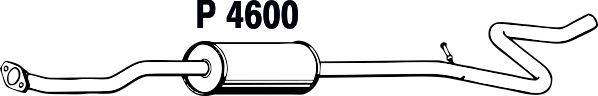 Средний глушитель выхлопных газов FENNO P4600