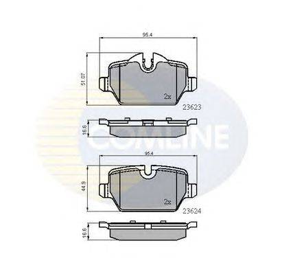 Комплект тормозных колодок, дисковый тормоз COMLINE CBP01710