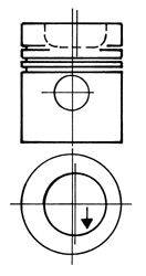 Поршень KOLBENSCHMIDT 93569600