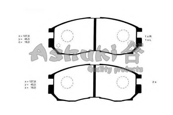 Комплект тормозных колодок, дисковый тормоз ASHUKI C003-01J