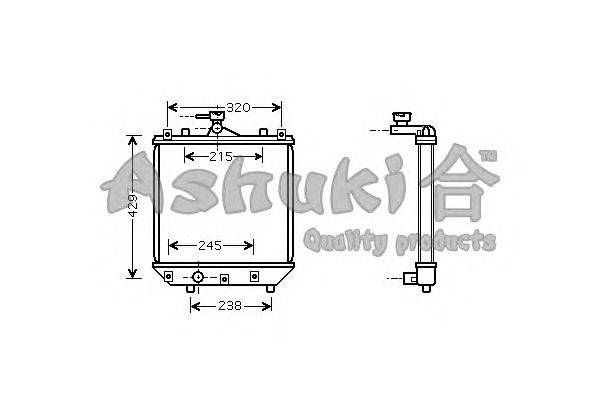 Радиатор, охлаждение двигателя ASHUKI K453-30