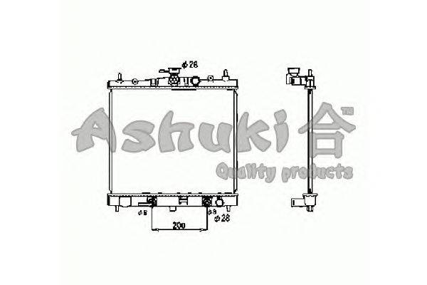 Радиатор, охлаждение двигателя ASHUKI N651-16