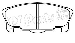 Комплект тормозных колодок, дисковый тормоз IPS Parts IBD-1696