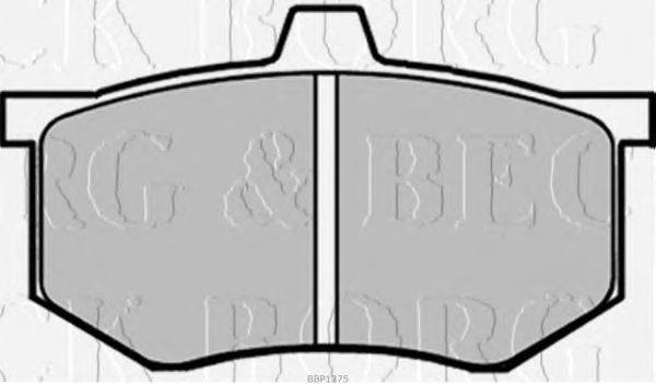 Комплект тормозных колодок, дисковый тормоз BORG & BECK BBP1275