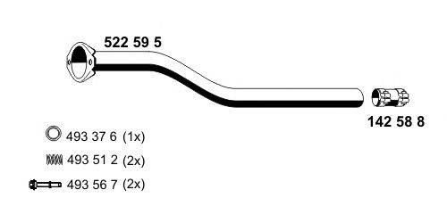 Труба выхлопного газа ERNST 522595