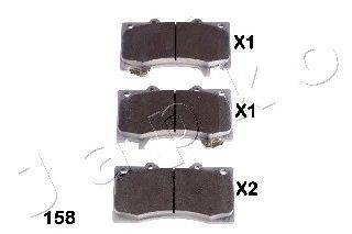 Комплект тормозных колодок, дисковый тормоз JAPKO 50158