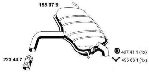 Глушитель выхлопных газов конечный ERNST 155076