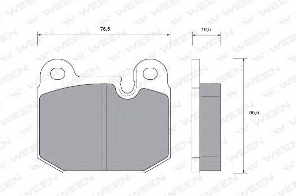 Комплект тормозных колодок, дисковый тормоз WEEN 151-1386