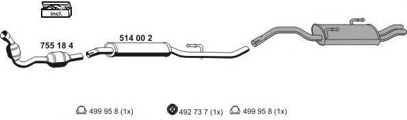 Система выпуска ОГ ERNST 080150