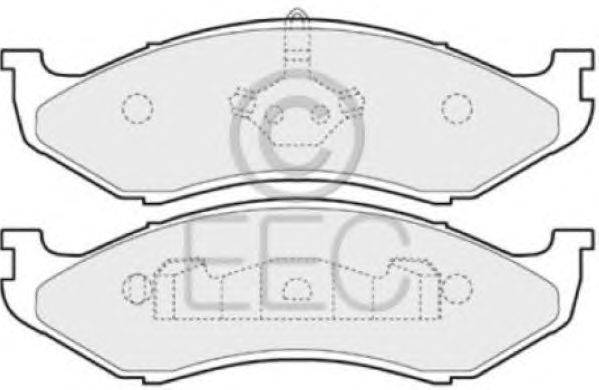 Комплект тормозных колодок, дисковый тормоз EEC BRP0852