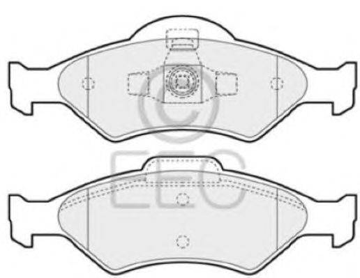 Комплект тормозных колодок, дисковый тормоз EEC BRP1125