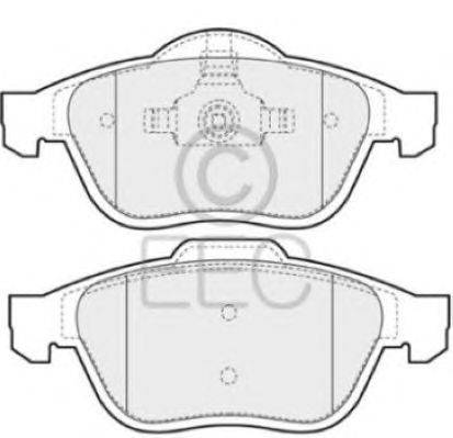 Комплект тормозных колодок, дисковый тормоз EEC BRP1186