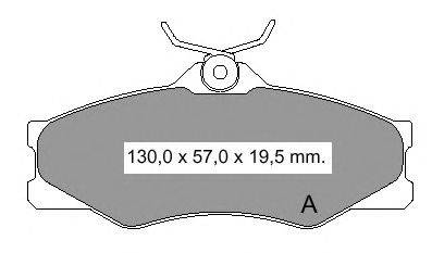 Комплект тормозных колодок, дисковый тормоз VW 251698151C