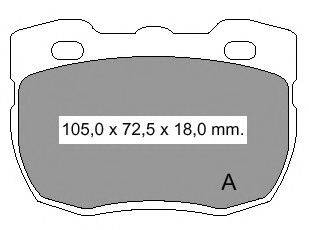 Комплект тормозных колодок, дисковый тормоз VEMA 21459