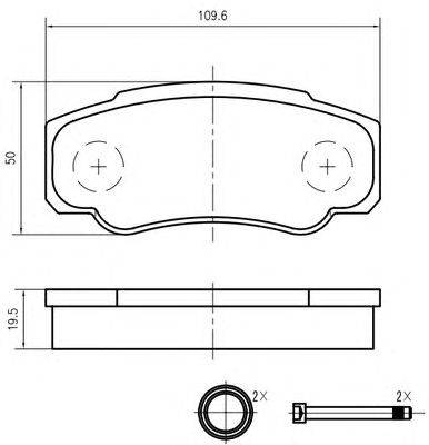 Комплект тормозных колодок, дисковый тормоз VEMA K425500