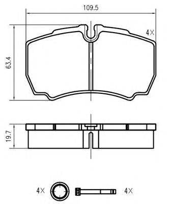 Комплект тормозных колодок, дисковый тормоз IVECO 42470841