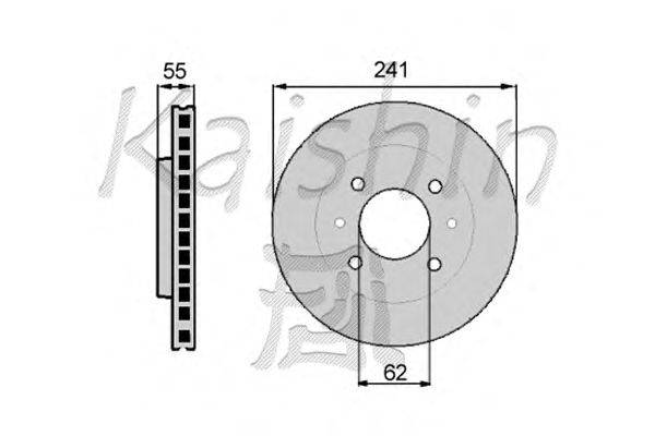 Тормозной диск KAISHIN CBR035