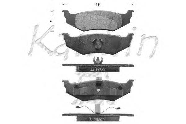 Комплект тормозных колодок, дисковый тормоз KAISHIN D10046