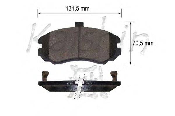 Комплект тормозных колодок, дисковый тормоз KAISHIN D11224