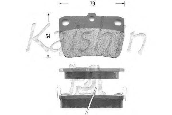 Комплект тормозных колодок, дисковый тормоз KAISHIN D2188