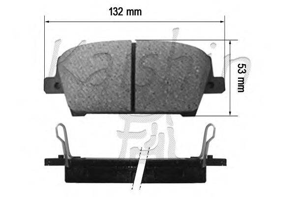 Комплект тормозных колодок, дисковый тормоз KAISHIN D5147