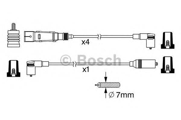 Комплект проводов зажигания BOSCH 0 986 356 380