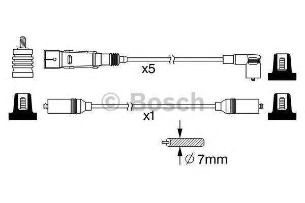 Комплект проводов зажигания BOSCH 0 986 356 385